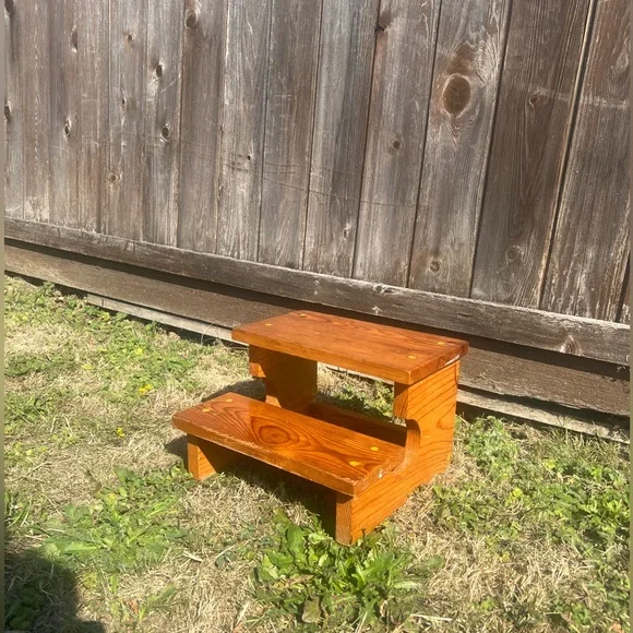 Rustic Wooden Step Stool - Picture 3 of 5